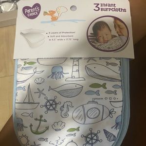 3 pack of burp clothes